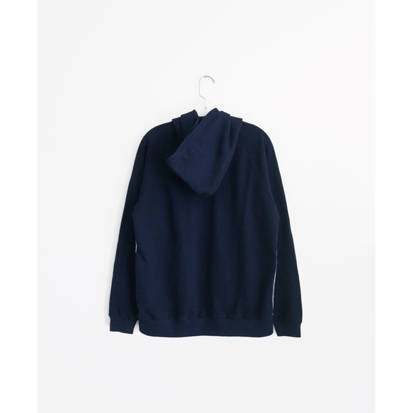 Blue Blue Japan Indigo Blue Check Plaid Front Hoodie Sweatshirt sz 3 US L NWT - Picture 2 of 5